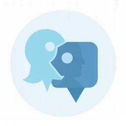 Graphic representing communication icons or speech bubbles