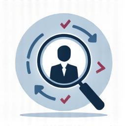 Graphic representing recruitment process or candidate selection